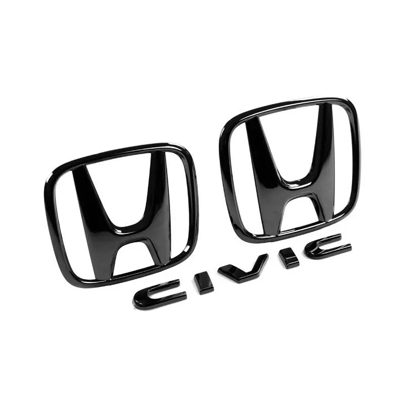 Genuine Honda | Black Chrome Badge Set | Honda Civic Type R | Fk8 2.0T K20c1 | 2017+ 1