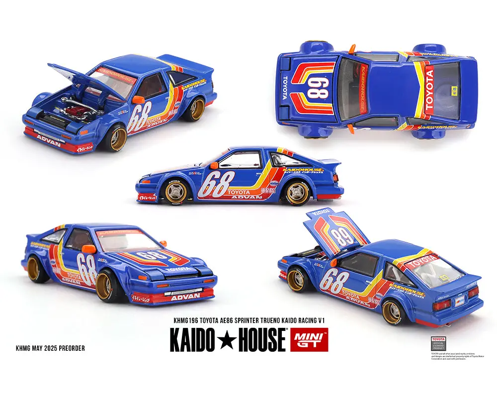 (Preorder) Kaido House X Mini Gt 1:64 Toyota Ae86 Sprinter Trueno Kaido Racing V1- Blue 1