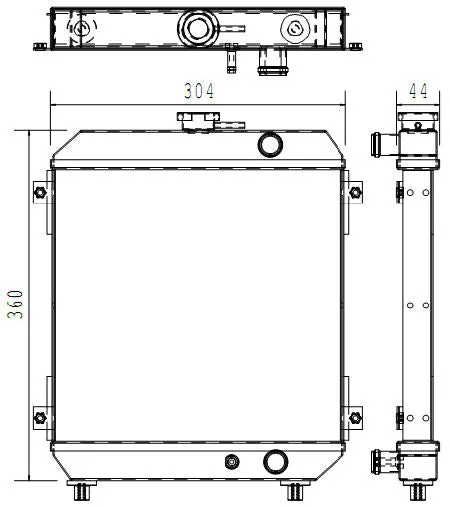 Radiator For Kubota K008 1