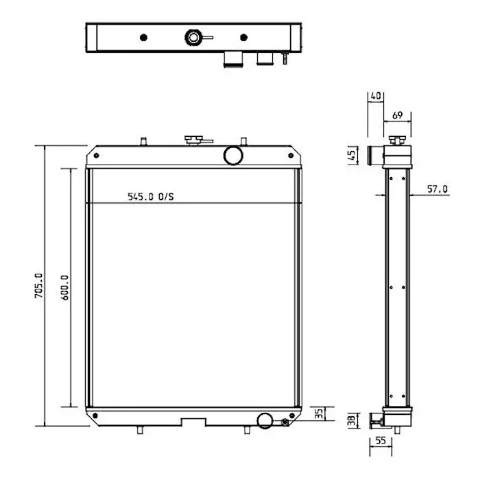 Radiator For Kubota Kx080-4 1
