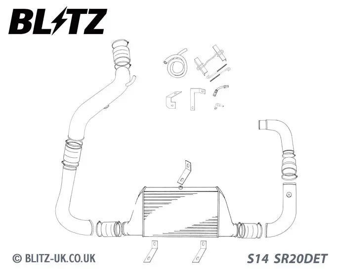 Blitz Standard Edition Intercooler - 23103 - 200Sx S14 & S15 Sr20 Det 1