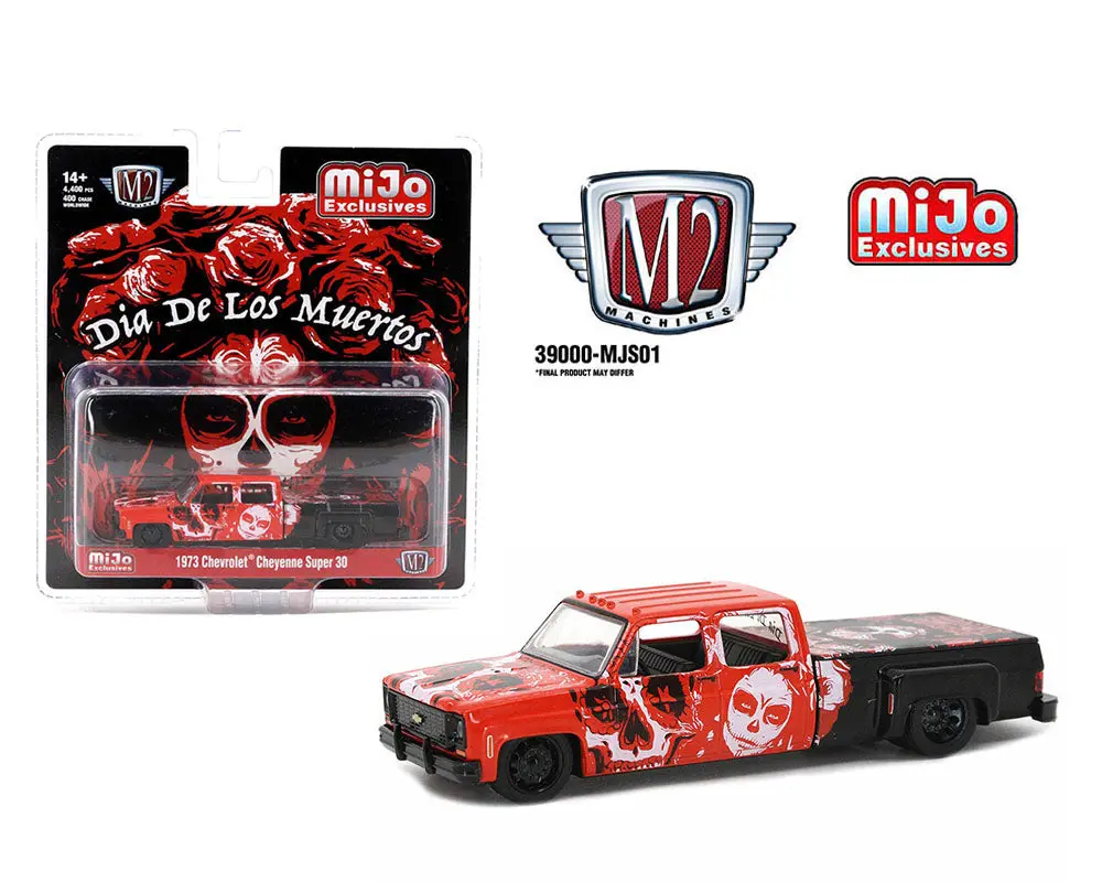 M2 Machines 1:64 1973 Chevrolet Cheyenne Super 30 “Dia De Los Muertos ” 2023 – Mijo Exclusives Limited Edition 1