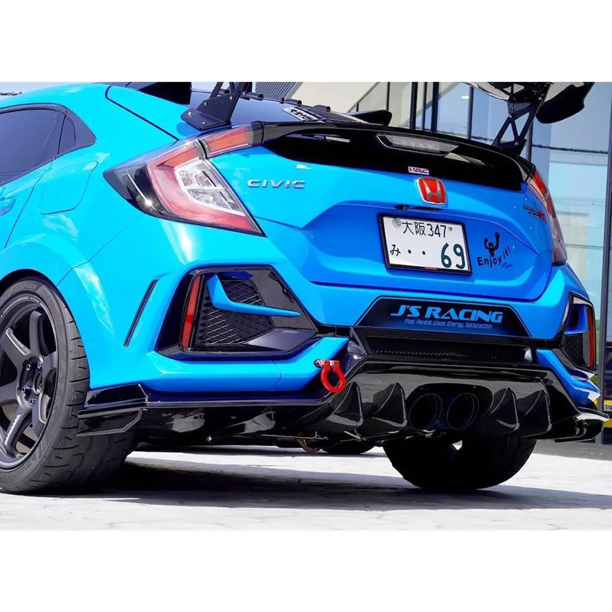 J's Racing | Rear Diffuser | Honda Civic Type R | Fk8 2.0T K20c1 | 2017-2022 1
