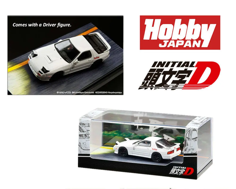 Hobby Japan 1:64 Mazda Rx-7 (Fc3s) / Initial D Vs Kyoichi Sudo With Ryosuke Takahashi Figure Inside The Car 1