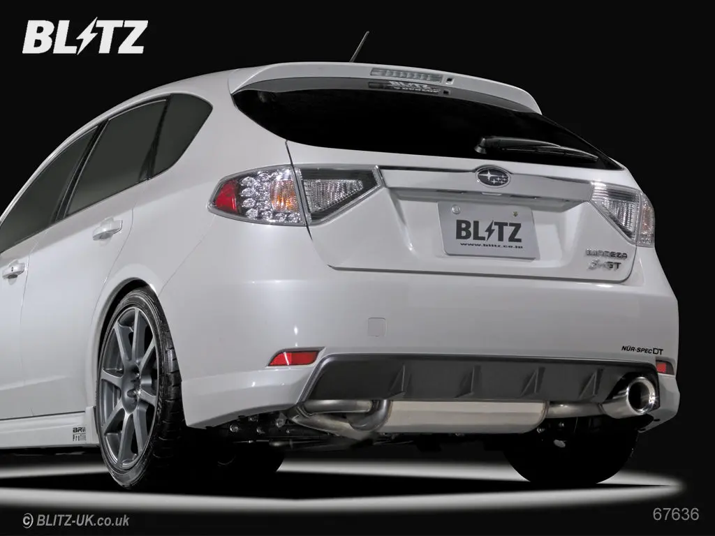 Blitz Nur Spec Dt Exhaust System - Single Exit - 67636 - Impreza S-Gt Gh8 1