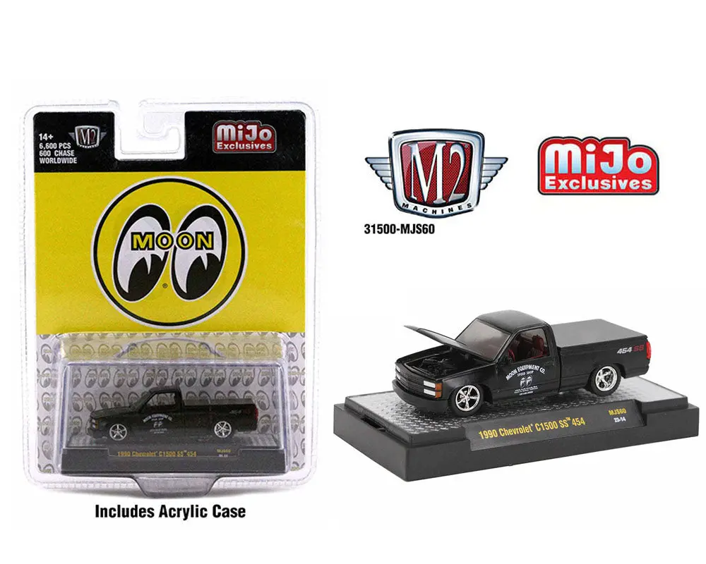 M2 Machines 1:64 1990 Chevrolet C1500 454Ss Pickup Moon Equipment Matte Black – Mijo Exclusives 1