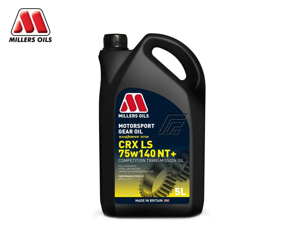 Millers Gear Oil With Lsd Additive - Crx Ls 75W140 Nt+ - 5 Litre - Dog & Sequential Gearboxes 1