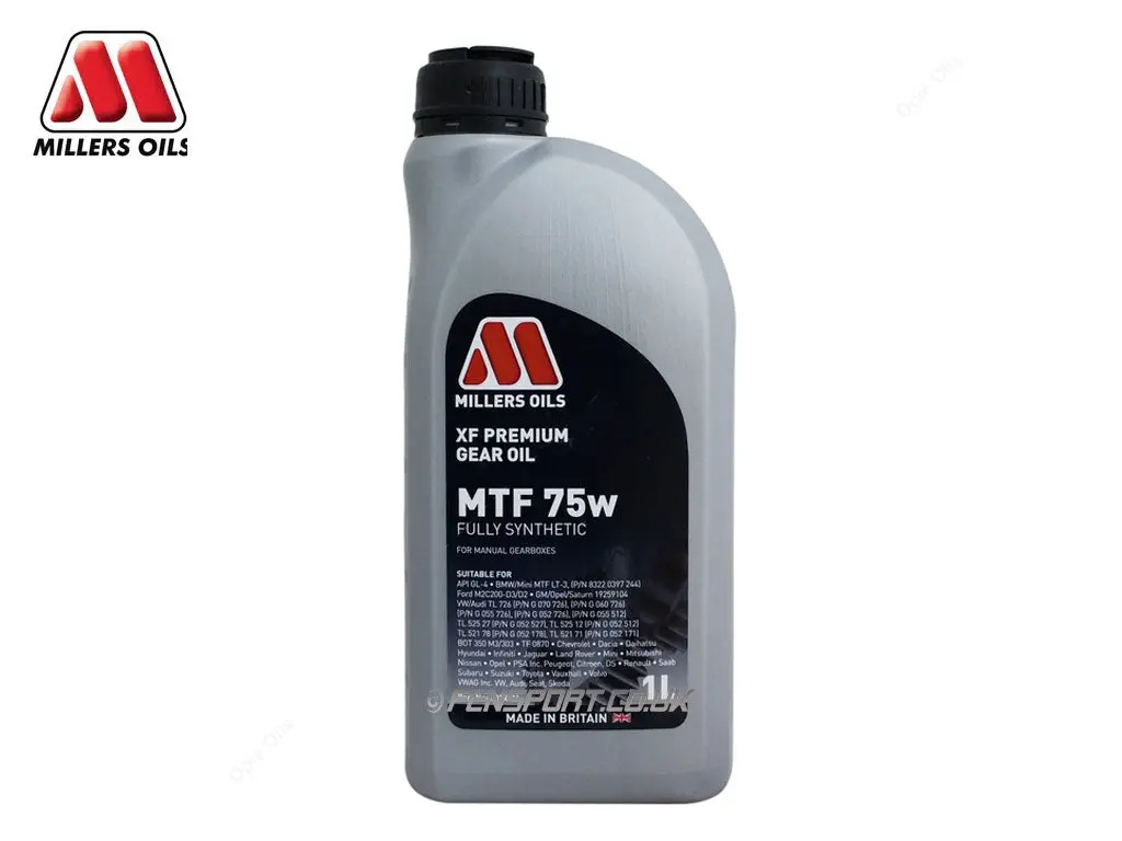 Millers Gear Oil - Xf Premium Mtf 75W Fully Synthetic Gear Oil - 1 Litre 1