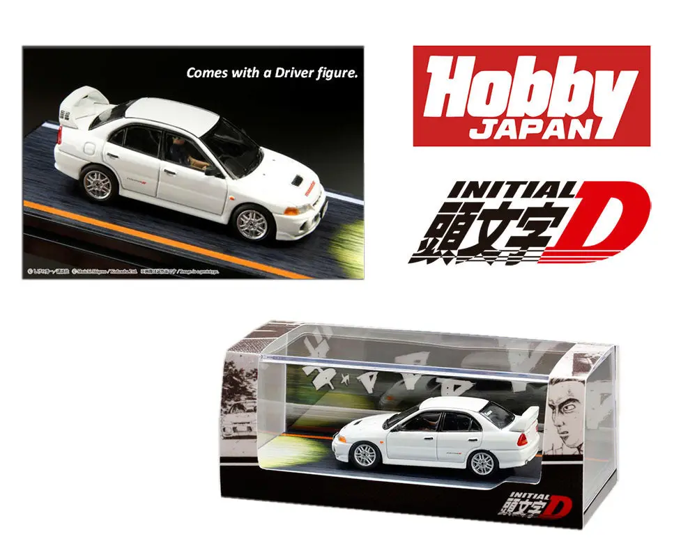 Hobby Japan 1:64 Mitsubishi Lancer Rs Evolution ⅳ / Initial D Vs Takumi Fujiwara With Seiji Iwaki Figure Inside The Car 1