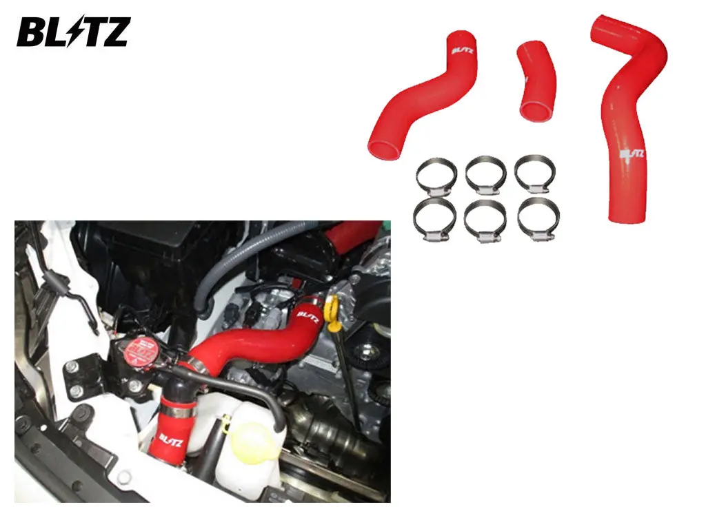 Blitz Silicone Radiator Hose Kit - Red - 18881 - Gt86, Gr86 & Brz 1