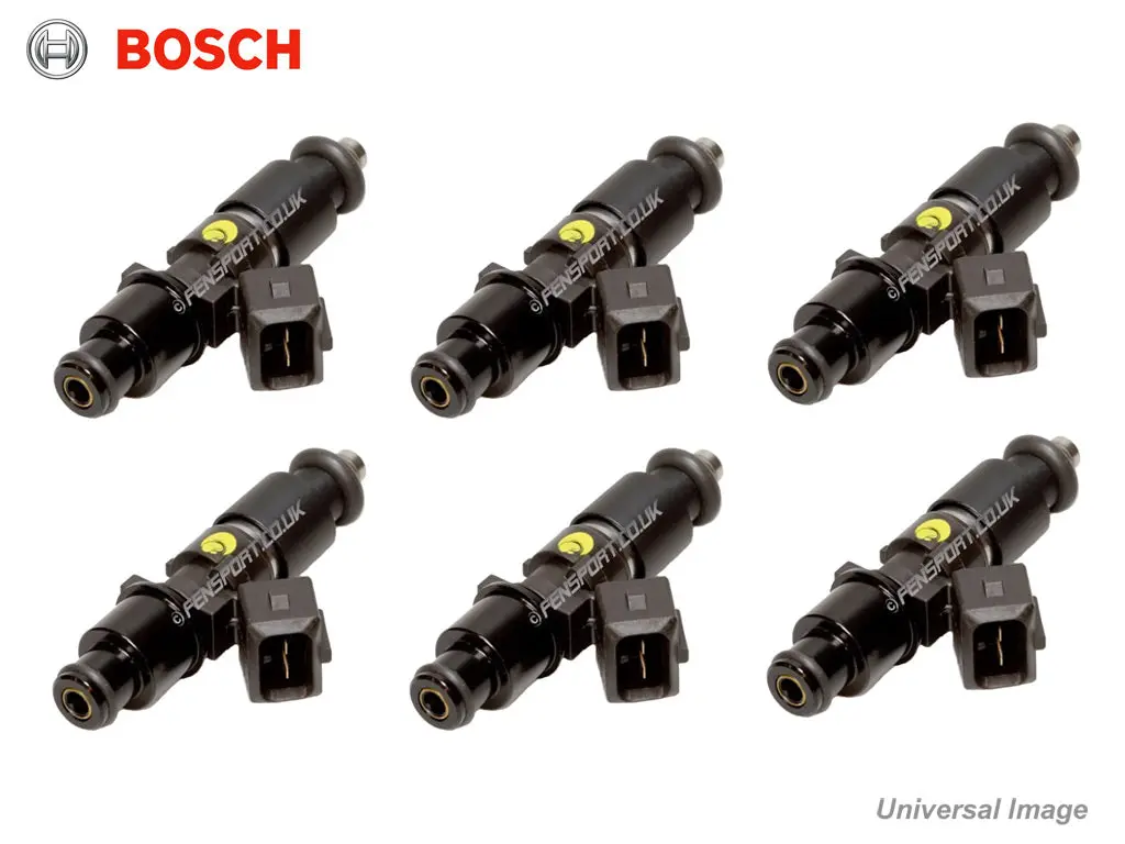 Fuel Injector Set Of 6 Bosch Top Feed 11Mm - 550Cc To 2200Cc - With Plugs & Pigtails 1
