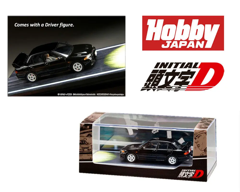 Hobby Japan 1:64 Mitsubishi Lancer Rs Evolution ⅲ / Initial D Vs Ryosuke Takahashi With Kyoichi Sudo Figure Inside The Car 1
