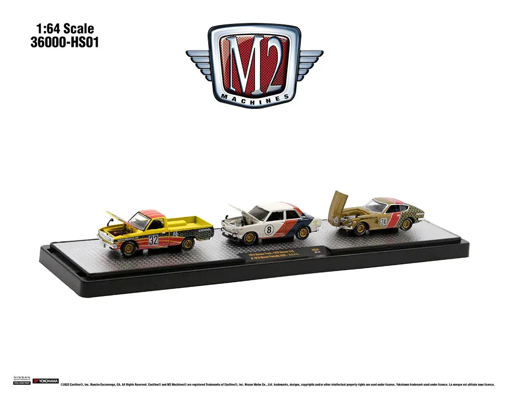 M2 Machines 1:64 Nissan Datsun 3-Car Set – Auto-Haulers Release Hs01 Hobby Exclusives 1