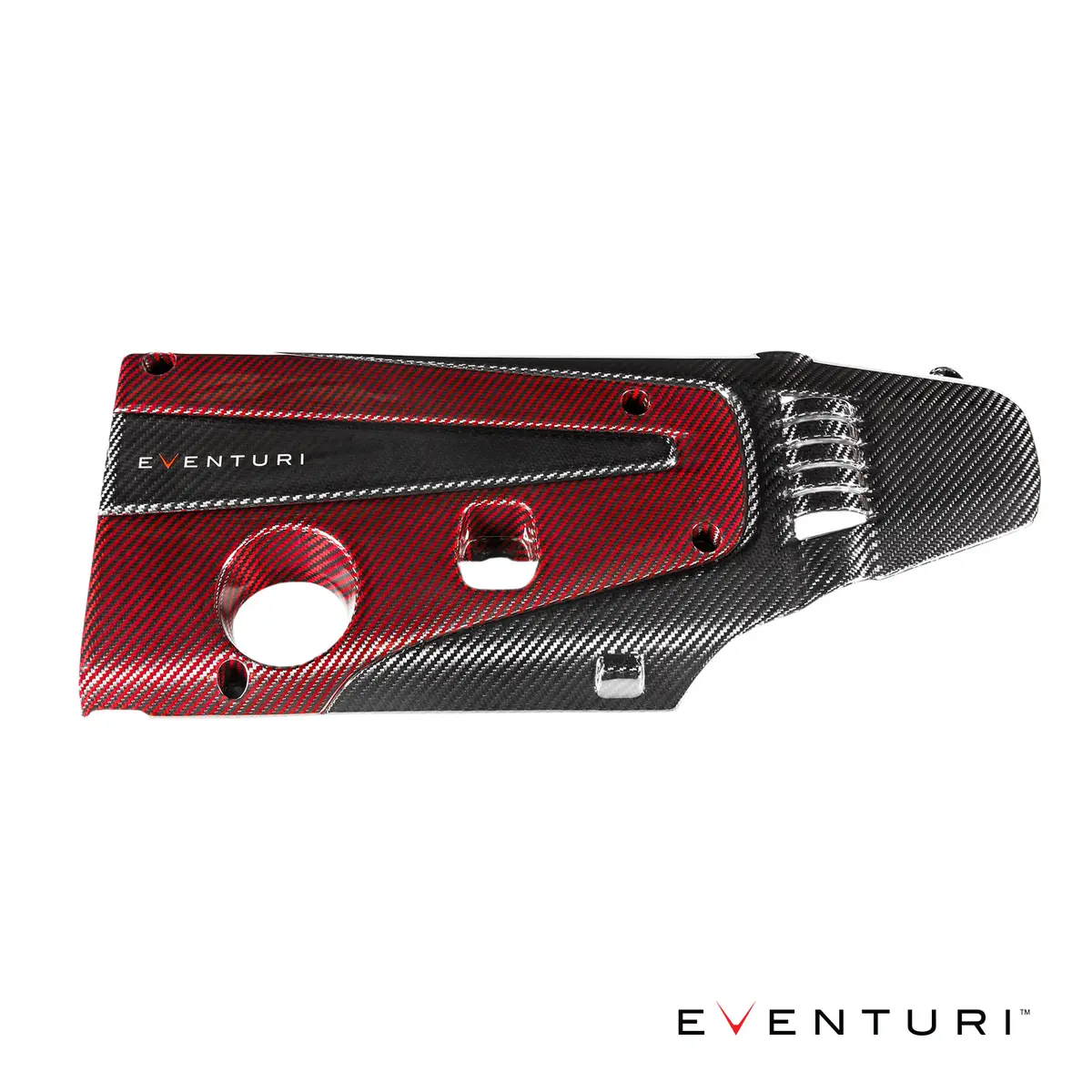 Eventuri Carbon/Red Kevlar Engine Cover | Honda Civic Type R | Fk2/Fk8 2.0T K20c1 | 2015+ 1