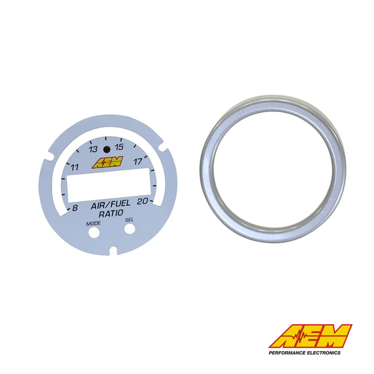 Aem Electronics X-Series Wideband Uego Afr Sensor Controller Gauge Accessory Kit Silver/White Bezel 1