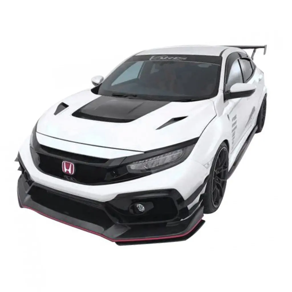 Varis Arising-Ii Front Bumper Set - 4Pc | Honda Civic Type R | Fk8 2.0T K20c1 | 2017+ 1