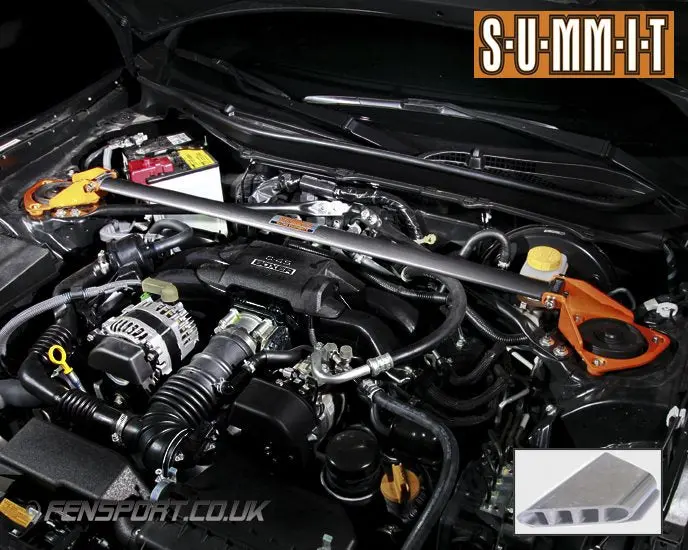 Summit Front Strut Tower Brace - Graphite - 2 Point With Brake Stopper - Gt86 & Brz 1