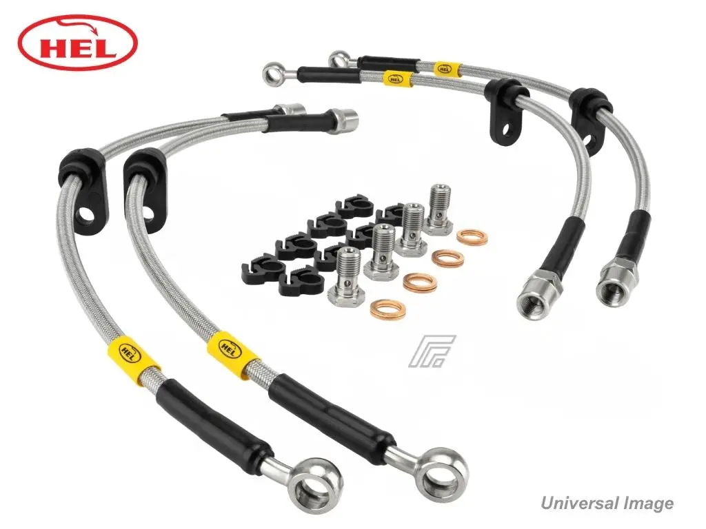 Hel Brake Hose Kit - Stainless Steel Braided - Aygo 1.0 Vvti, 1.4 Hdi 2005> 1