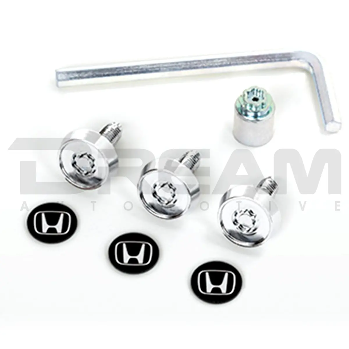 Genuine Honda | Access Locking Licence Plate Bolts With Logo Sticker | Honda Civic Type R | 2.0T K20c1 | 2015+ 1