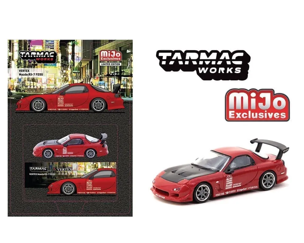 Tarmac Works 1:64 Vertex Mazda Rx-7 Fd3s – Red – Global64 – Mijo Exclusives 1
