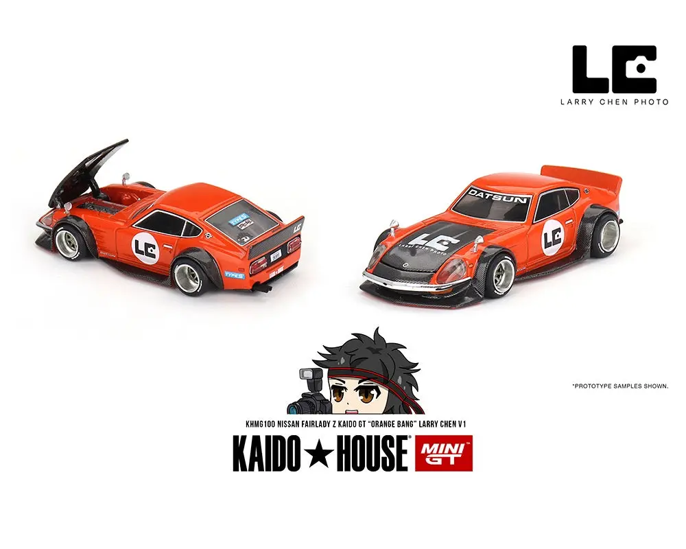Kaido House X Mini Gt 1:64 Nissan Fairlady Z Kaido Gt “Orange Bang” Larry Chen V1 1
