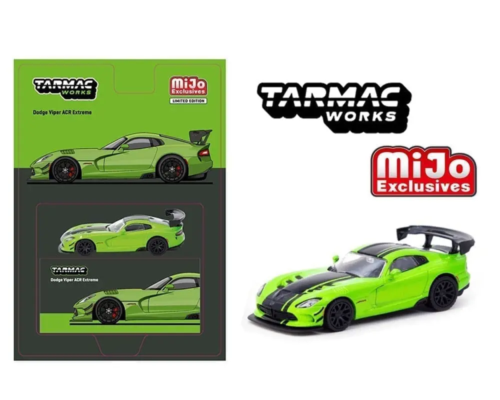 Tarmac Works 1:64 Dodge Viper Acr Extreme – Green Metallic – Mijo Exclusives 1