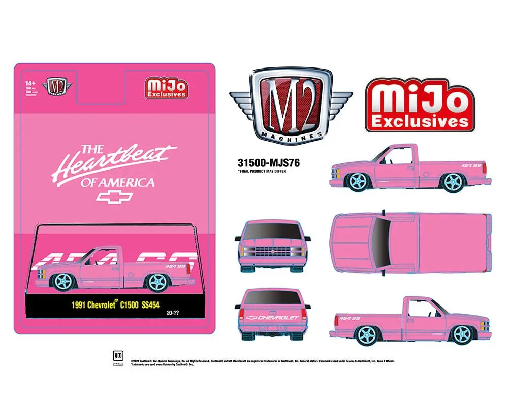 M2 Machines 1:64 1991 Chevrolet C1500 Ss 454 Pickup Truck Limited Edition 1