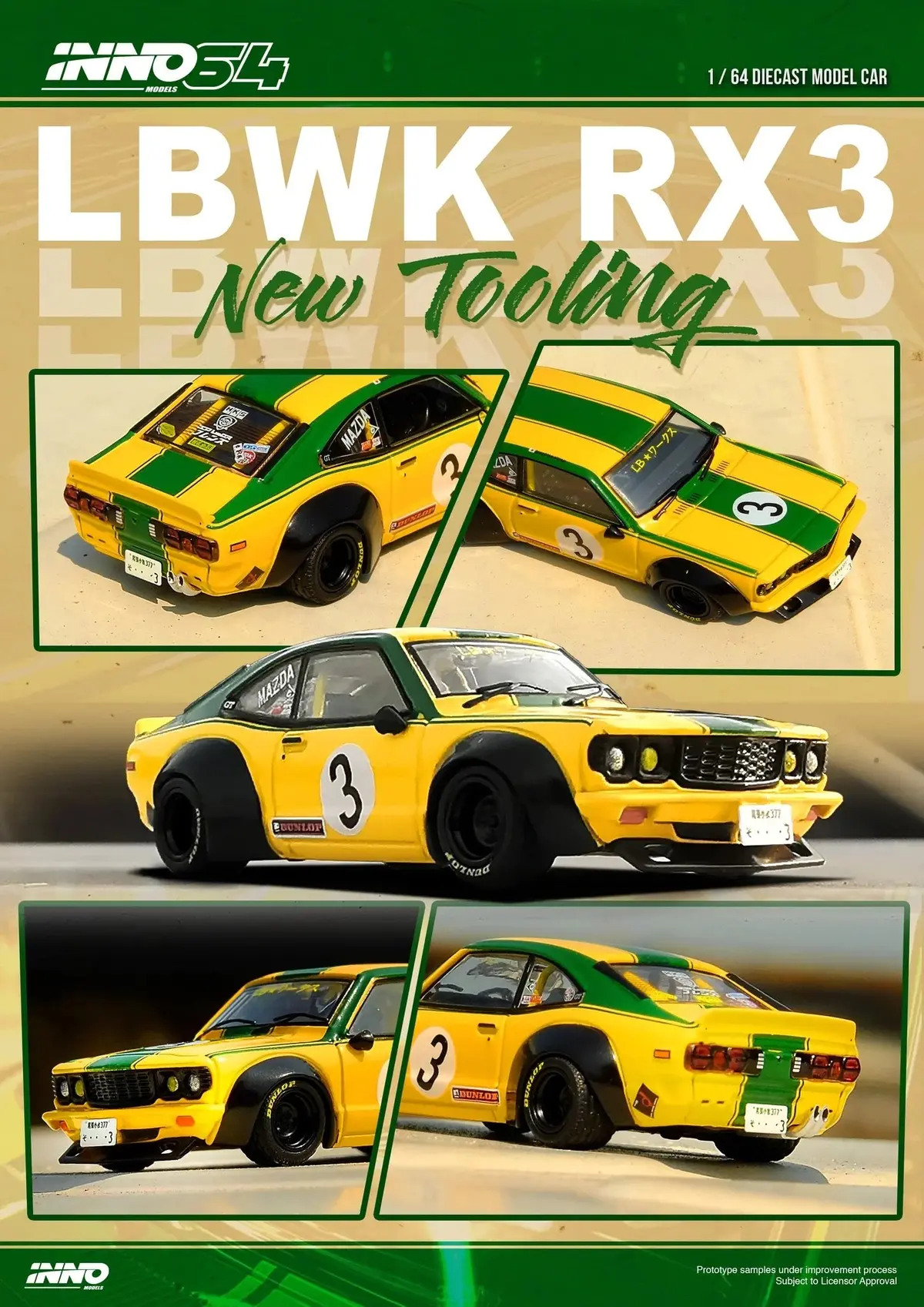 Inno64 1:64 Lbwk Mazda Rx3 Savanna Wide Body 1