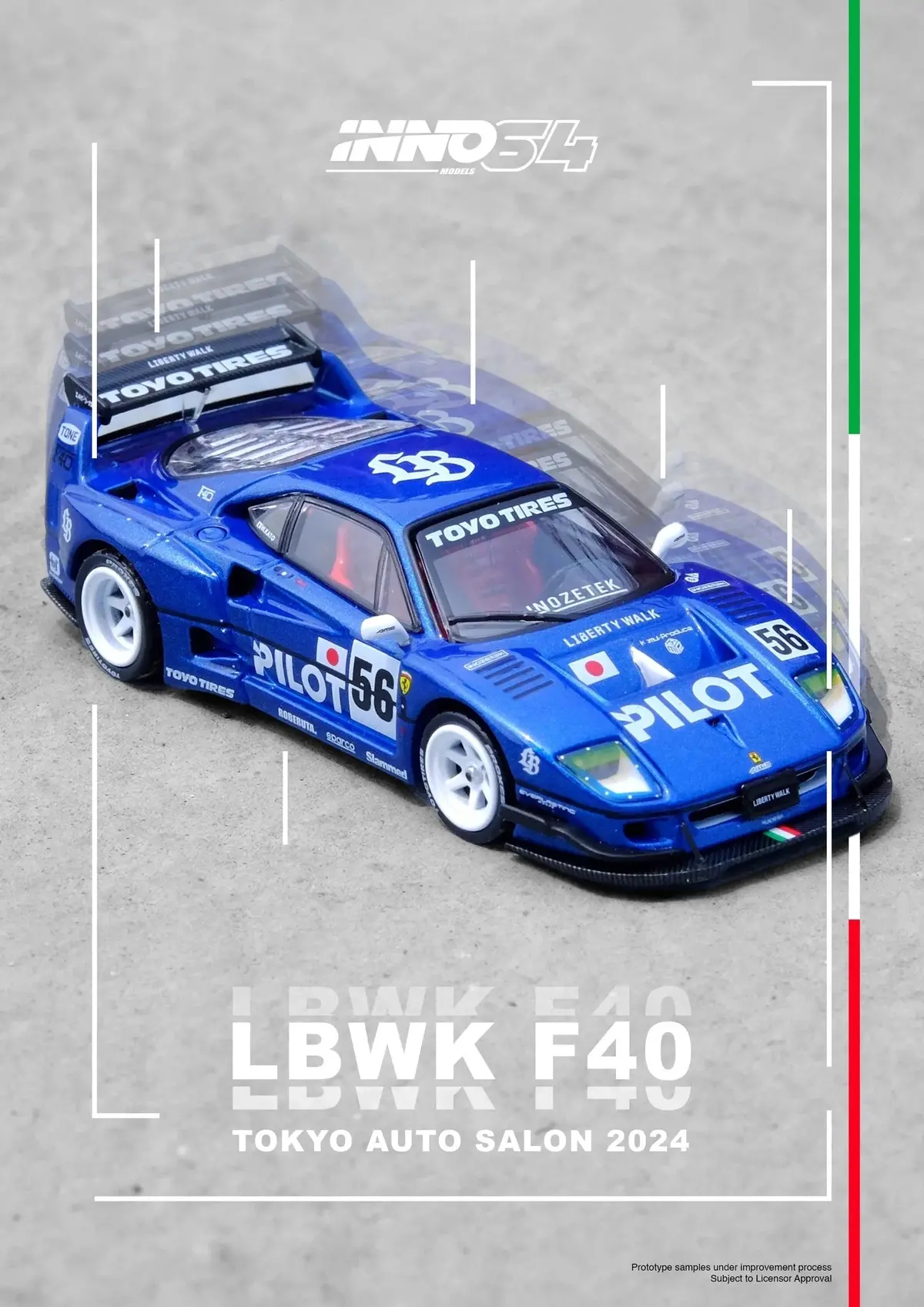 Inno64 1:64 Lbwk F40 "Pilot" Tokyo Auto Salon 2024 1