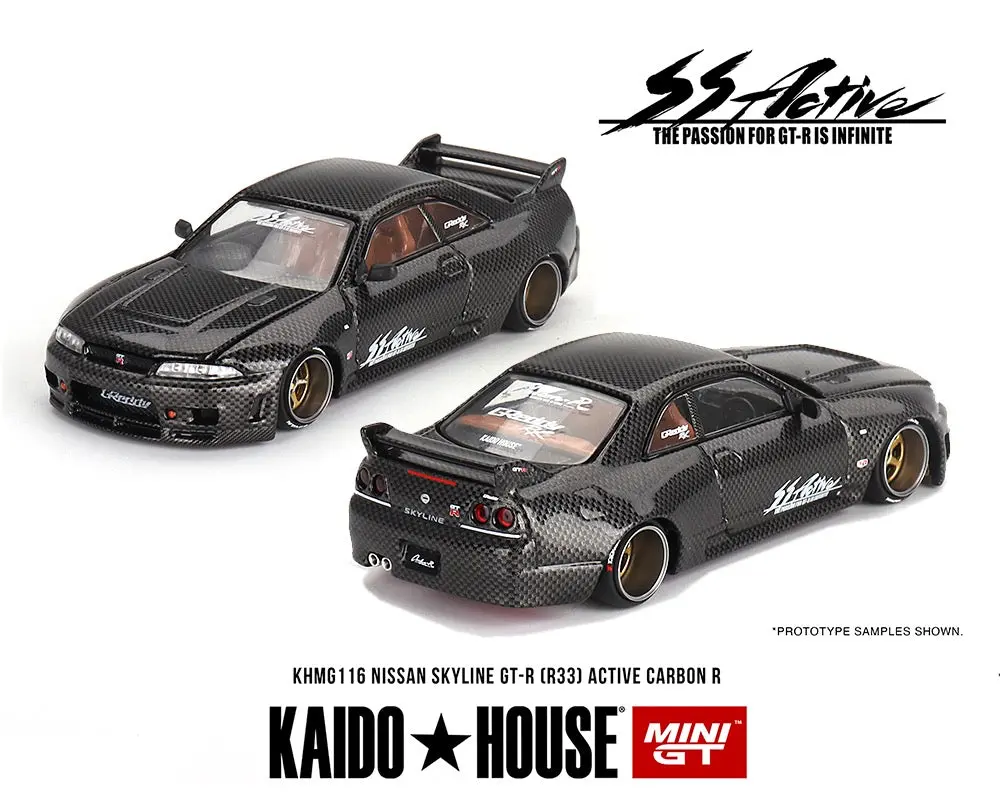 Kaido House X Mini Gt 1:64 Nissan Skyline Gt-R (R33) Active Carbon R 1