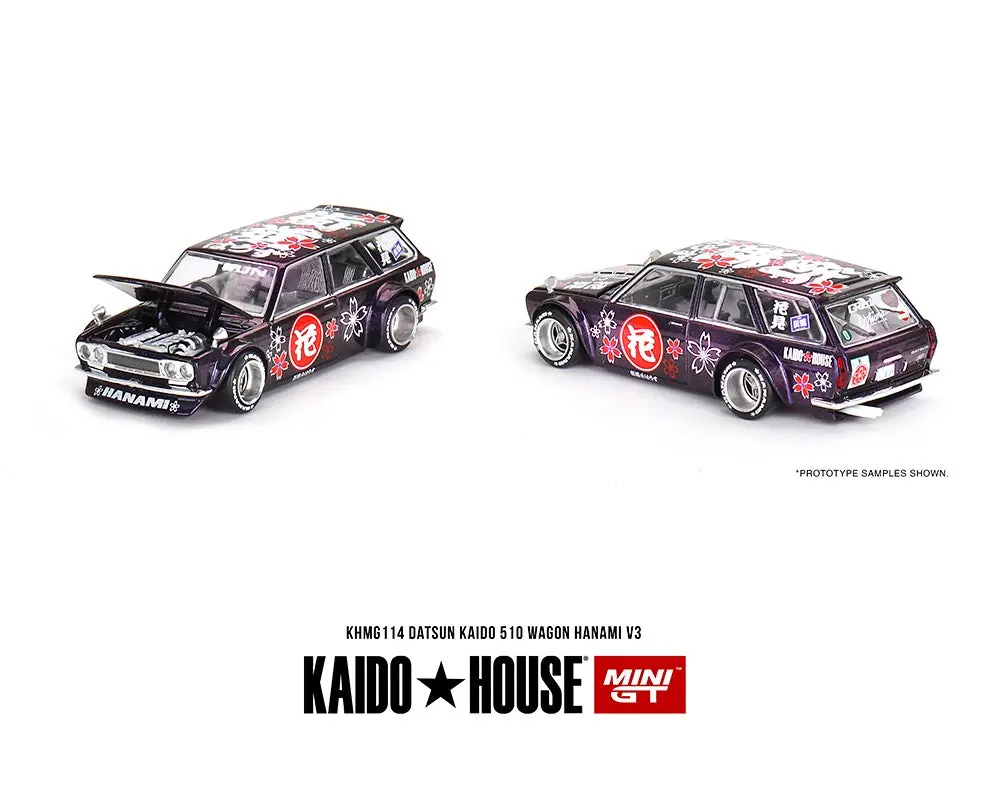 Kaido House X Mini Gt 1:64 Datsun Kaido 510 Wagon Hanami V3 – Magic Purple 1