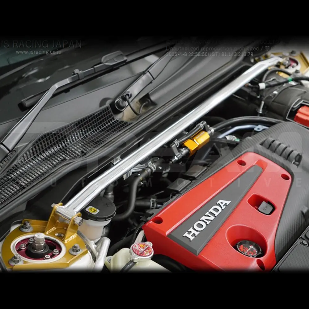 J's Racing | Front Tower Bar | Honda Civic Type R | Fl5 2.0T K20c1 | 2023+ 1