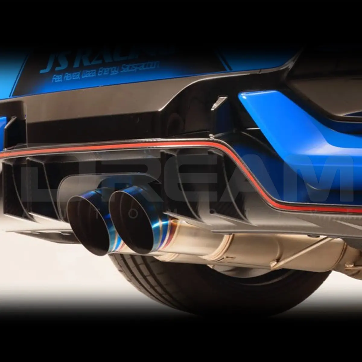 J's Racing | Fx-Pro Full Titanium Dual Muffler 70Rs Exhaust System | Honda Civic Type R | Fk8 2.0T K20c1 | 2017+ 1