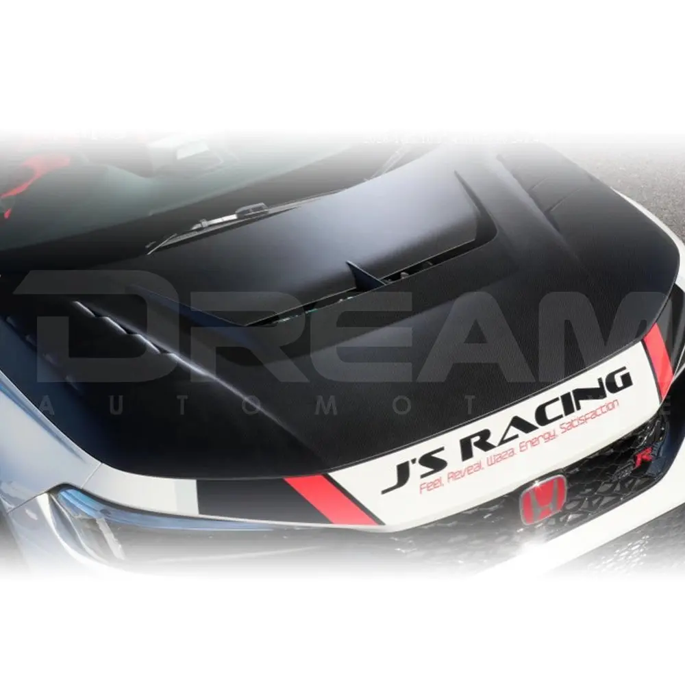 J's Racing | Phantom Dry Carbon Bonnet | Honda Civic Type R | Fl5 K20c1 2.0T | 2023+ 1