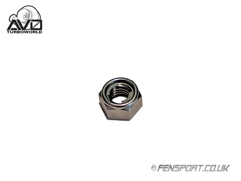 M8 X 1.25 Turbo Lock Nut Stainless Steel A2 Self Locking - Turbo To Manifold Flange 1
