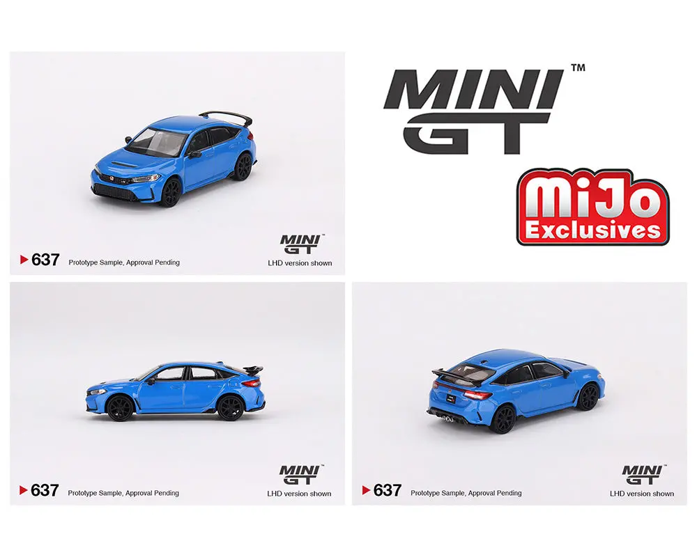 Mini Gt 1:64 Honda Civic Type R – Boost Blue Pearl 2023- Mijo Exclusives 1