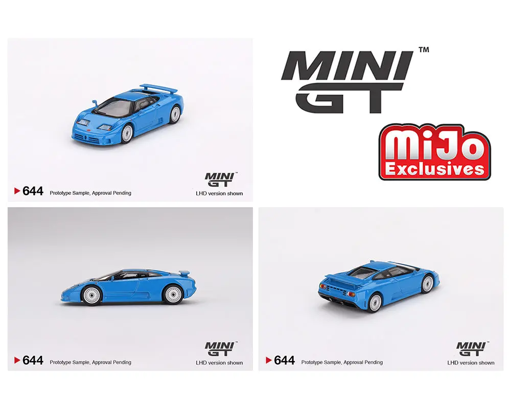 Mini Gt 1:64 Bugatti Eb110 Gt – Blu Bugatti – Mijo Exclusives 1