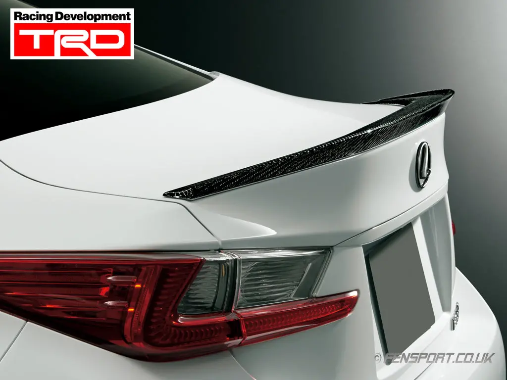 Trd Rear Spoiler - Carbon - Clear Painted - Lexus Rc200t & Rc300h 1