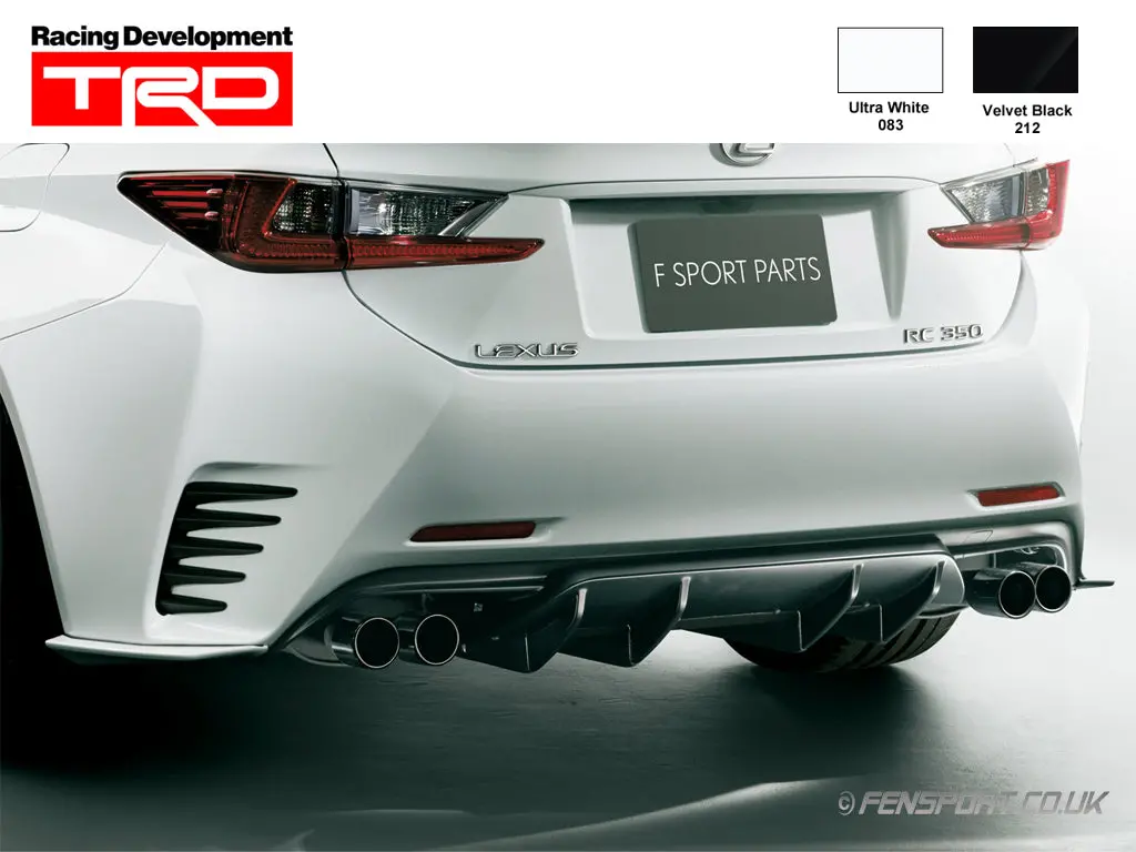 Trd Rear Diffuser - Various Colours - Lexus Rc200t & Rc300h 1