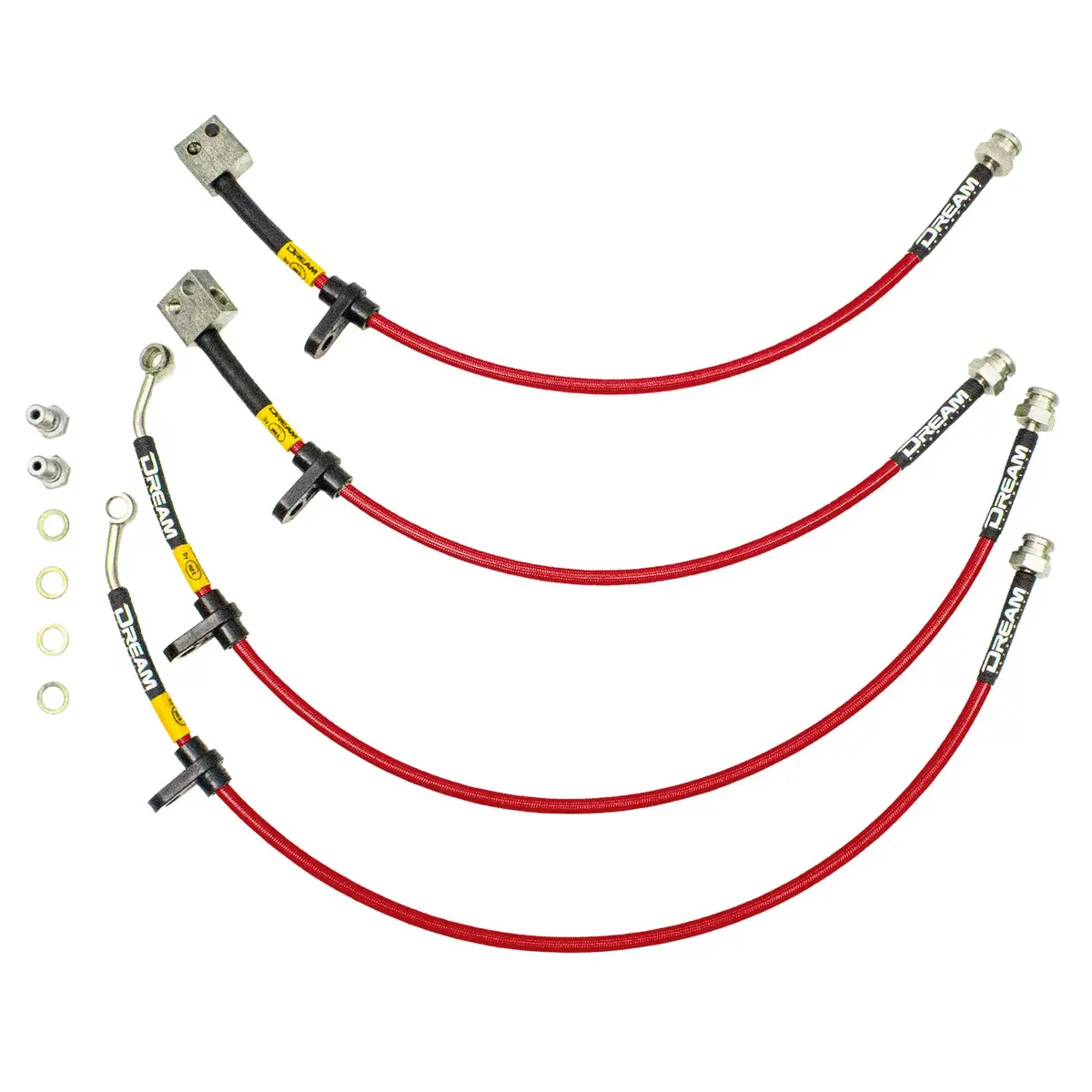 Dream Automotive Braided Brake Lines | Honda Civic Type R | Fl5 2.0T K20c1 | 2023+ 1