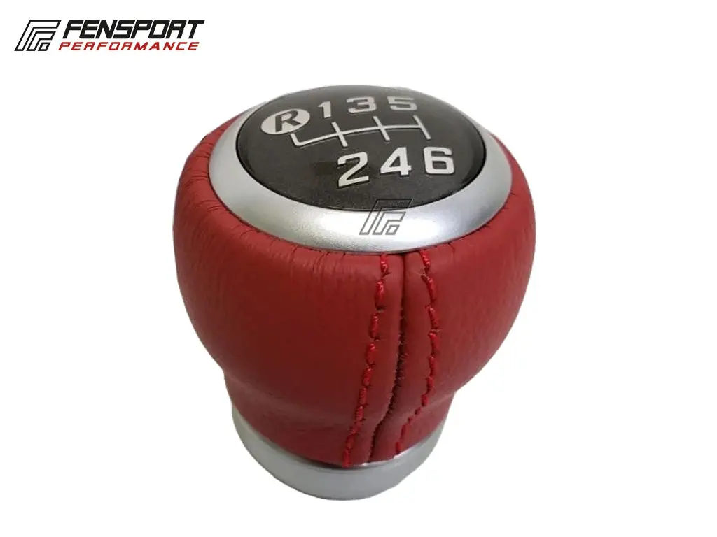 Gear Shift Knob - Red Leather - Manual - Genuine Toyota - Gt86 & Brz 1