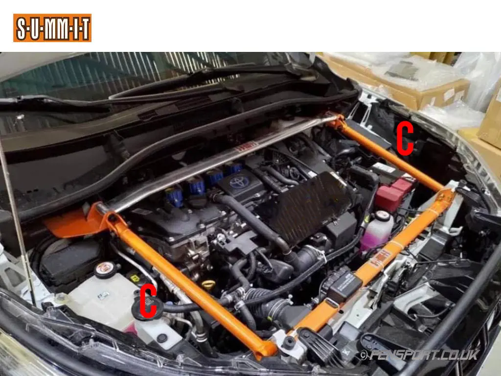 Summit - Side Strut Brace - Front - Corolla Cross Xg10, 2019 On 1
