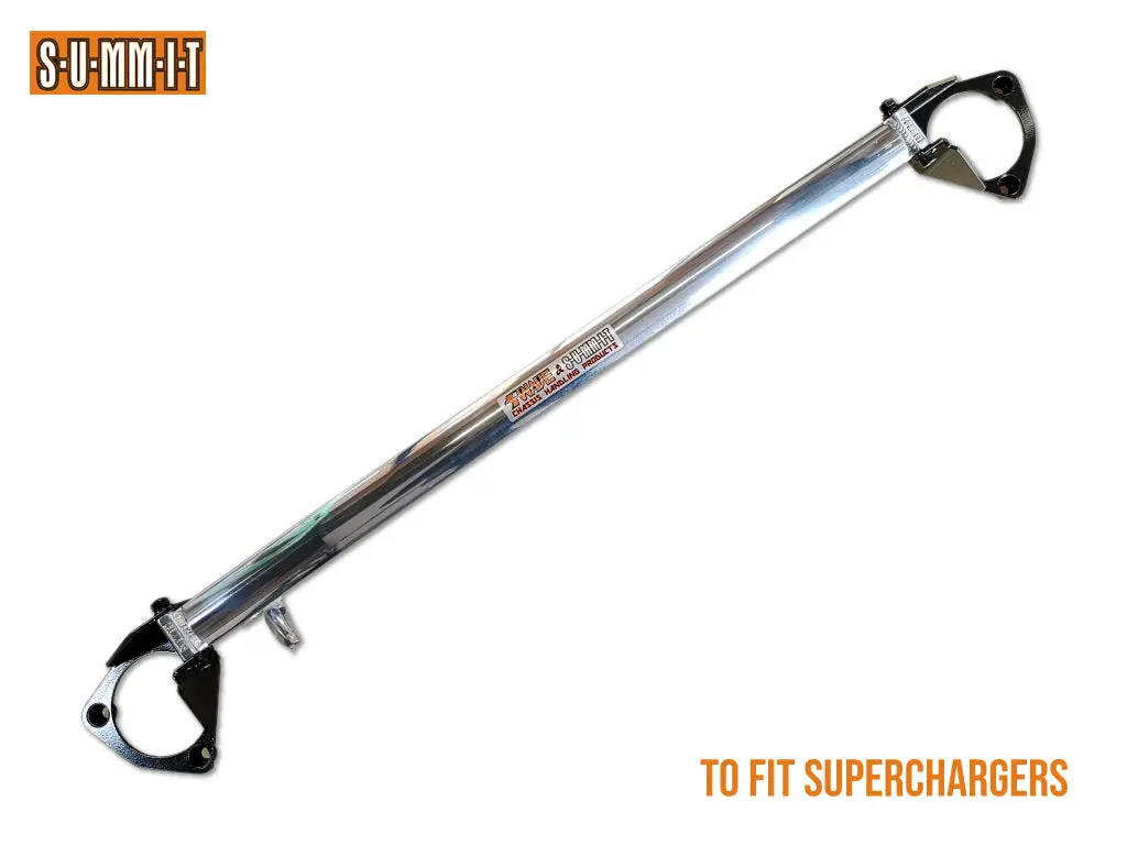 Summit Front Strut Tower Brace - Polished - 2 Point With Brake Stopper - Gt86 & Brz Top Mount Supercharger 1
