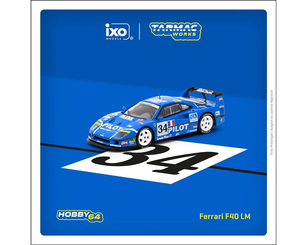 Tarmac Works 1:64 Ferrari F40 Lm 24H Of Le Mans 1995 M. Ferté / O. Thévenin / C. Palau 1