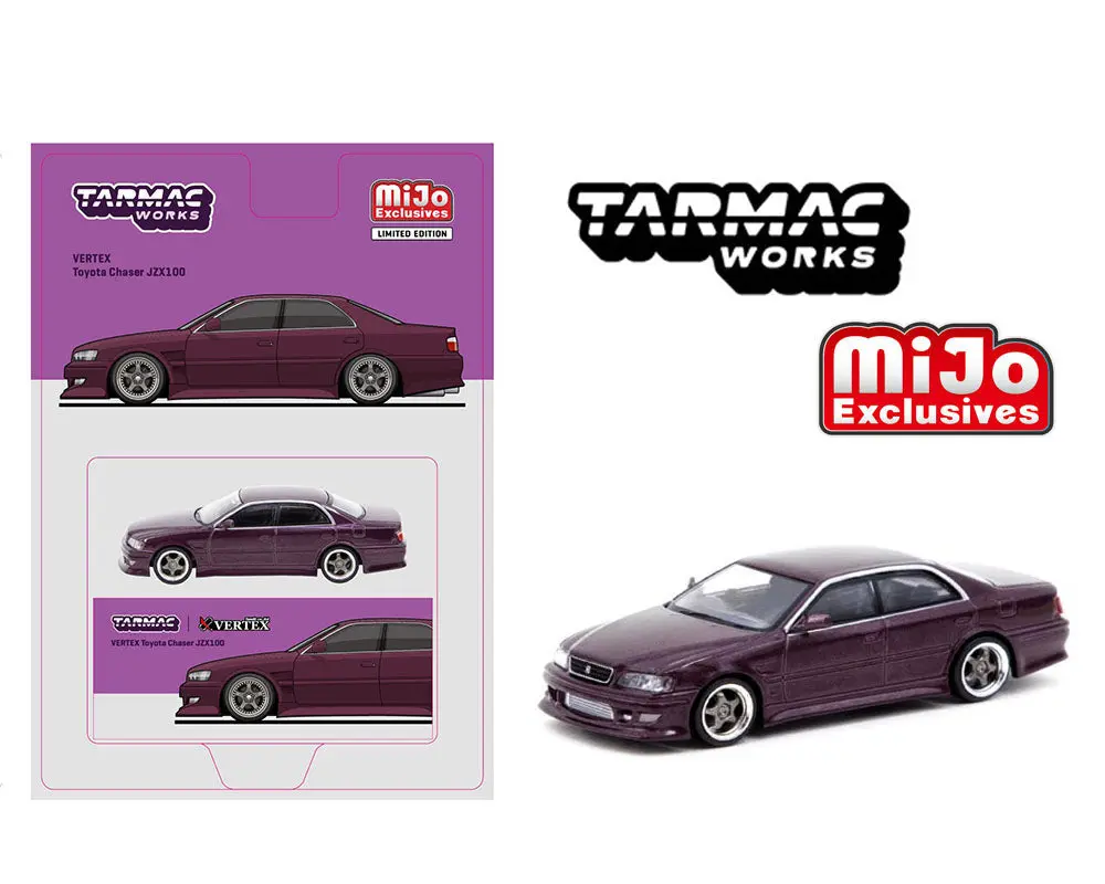 Tarmac Works 1:64 Vertex Toyota Chaser Jzx100 – Purple Metallic – Mijo Exclusives 1