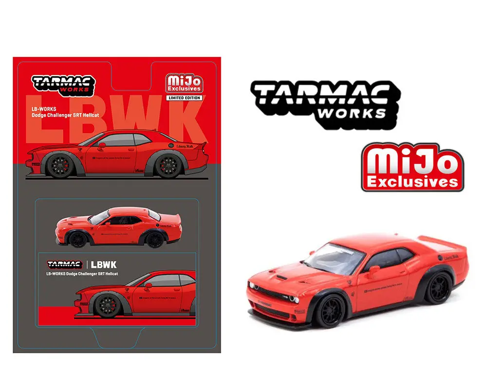 Tarmac Works 1:64 Lb-Works Dodge Challenger Srt Hellcat – Red – Mijo Exclusives 1