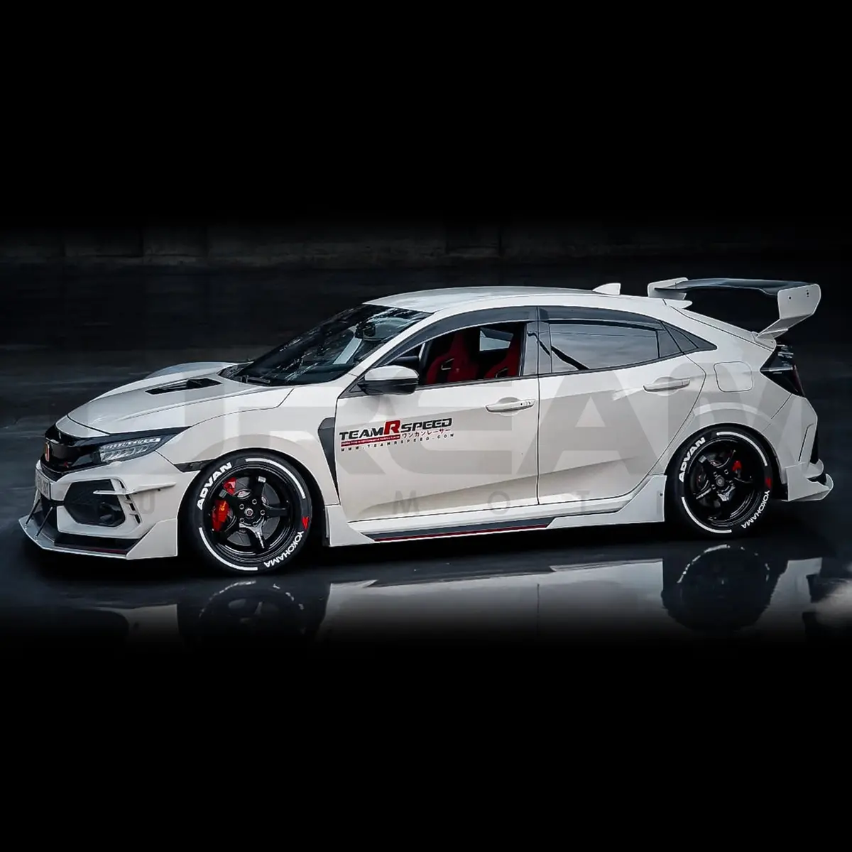 Teamrspeed | 500Rr Full Splitter And Diffuser Kit | Honda Civic Type R | Fk8 2.0T K20c1 | 2017-2022 1