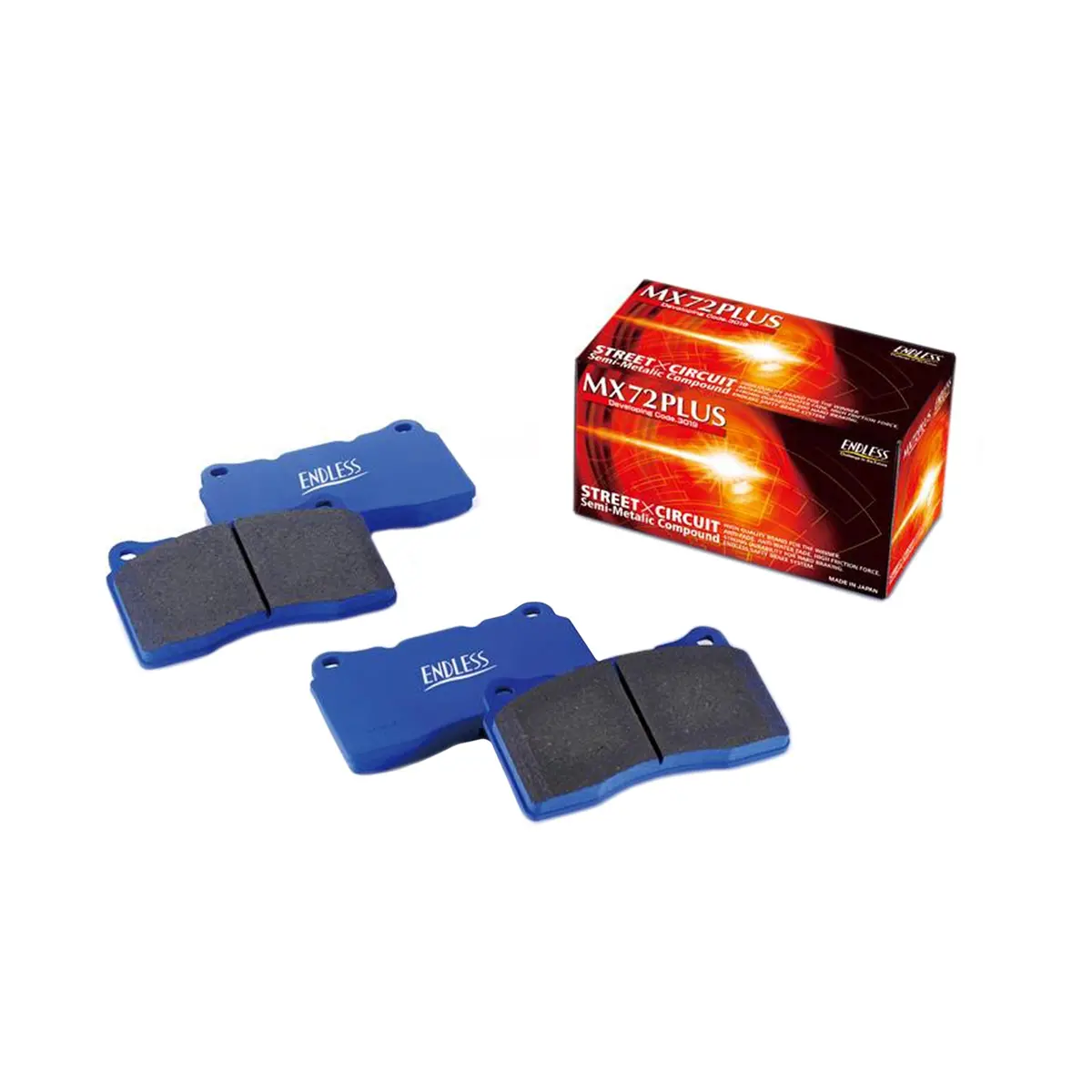 Endless | Mx72 Plus Front Brake Pads | Honda Civic Type R | 2.0T K20c1 | 2015+ 1