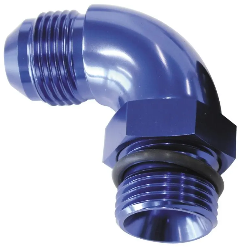 Full-Flow 90° Orb-To-An Adapter: -10 Orb To -8 An (Af903-08-10) 1