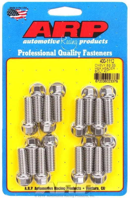 Ar400-1112 Stainless Steel Exhaust Header Bolt Kit 1
